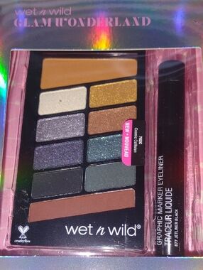 wet n wild Glam Wonderland Eyeshadow Palette - Gold, Purple, Blue, Brown, Black